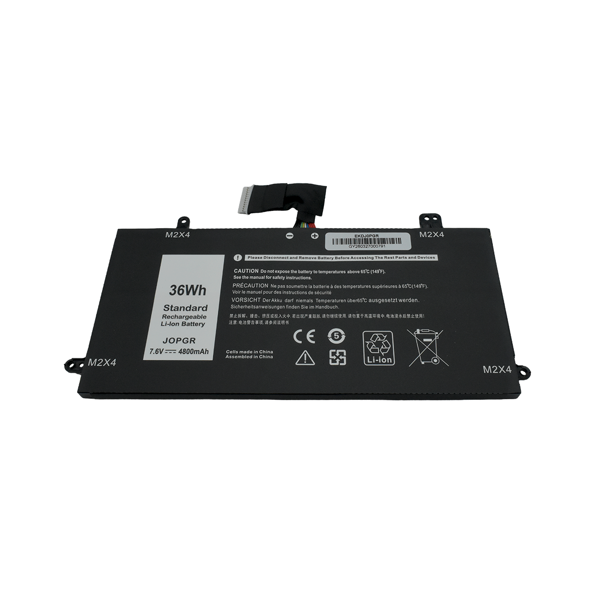 EKDJ0PGR Bateria 7.6V 4800mAh para Dell Latitude 12 5285 5290 E5285 2-in-1 T17G T17G001 T17G002 Series 0J0PGR JOPGR 0RDYCT - Tecnología AltérCo