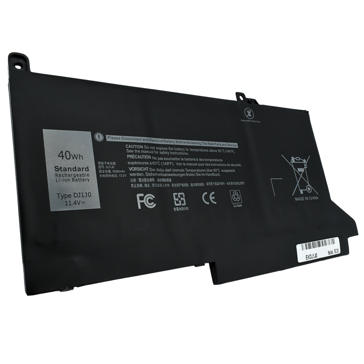 EKDJ1J0 Bateria Interna (P) 11.4V para Latitude 12 7480 7490 7280 E7280 7290 E7290 13 E7380 E7390 7380 7390 14 E7480 E7490 Series DJ1J0 / DJ1JO PGFX4 - Tecnología AltérCo