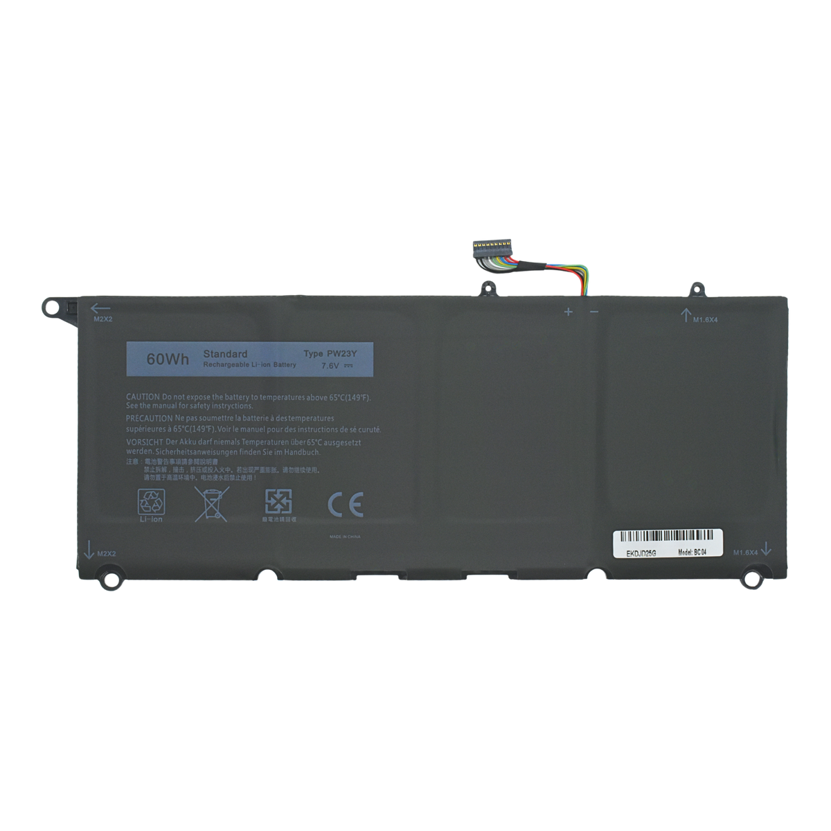 EKDJD25G Bateria Interna 7.4V 52Wh Para Dell XPS13 XPS 13 9343 9350 1708 Dell XPS13D-9343-1708 JD25G / 90V7W