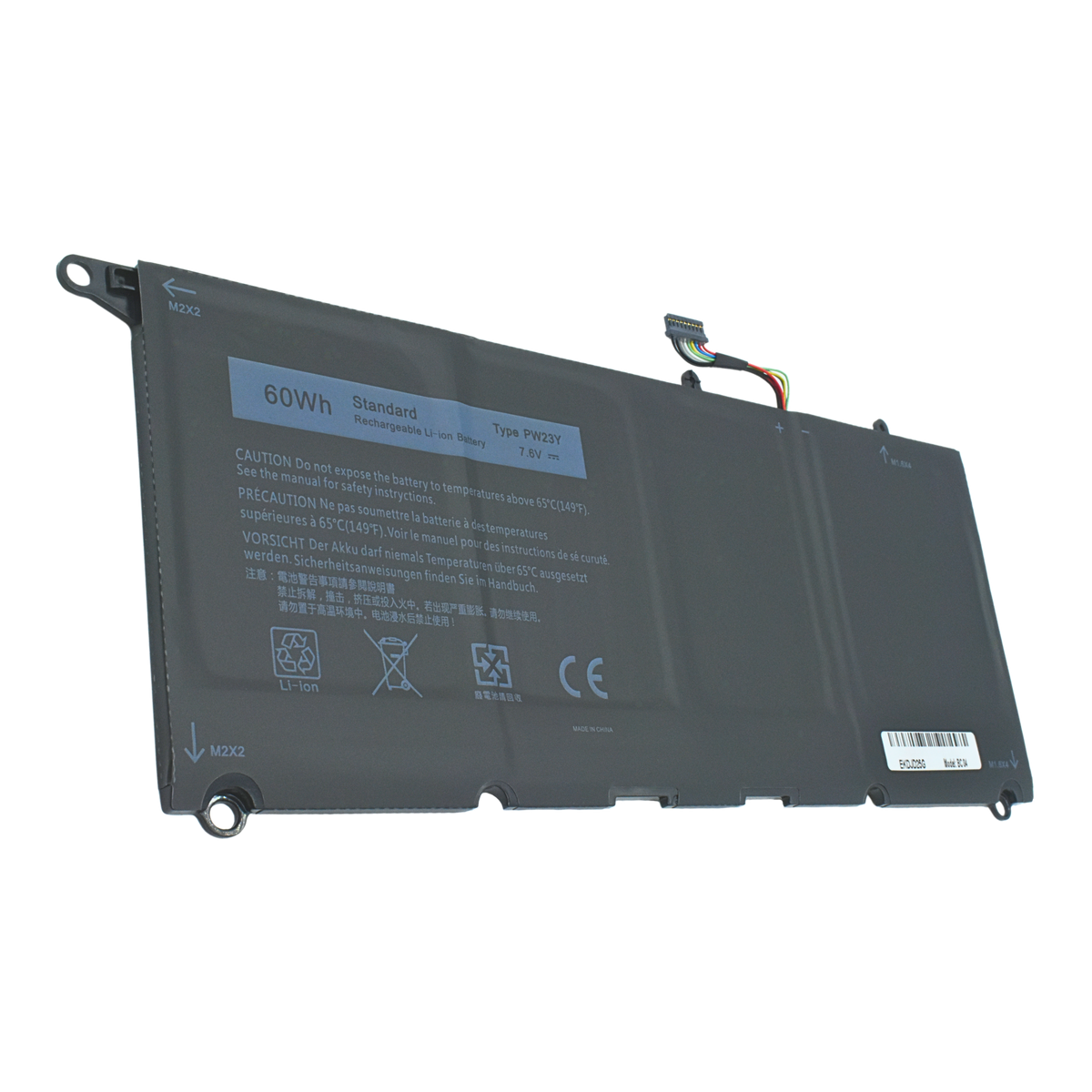 EKDJD25G Bateria Interna 7.4V 52Wh Para Dell XPS13 XPS 13 9343 9350 1708 Dell XPS13D-9343-1708 JD25G / 90V7W