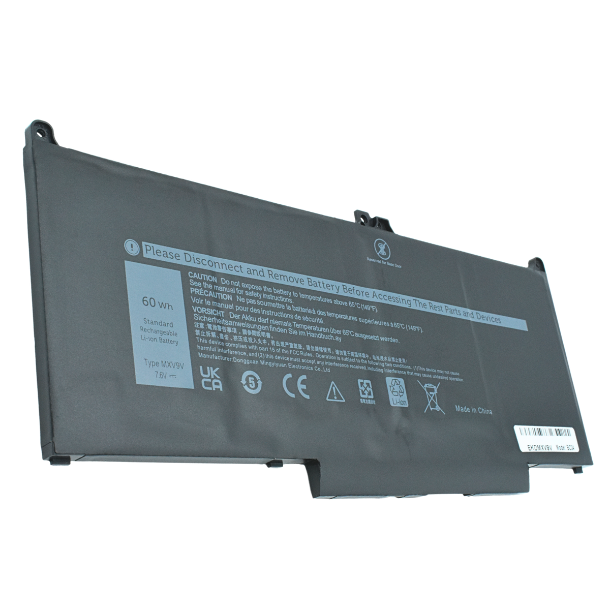 EKDMXV9V Bateria Interna (P) 7.6V para Dell Latitude 5300 5310 7300 7400 E5300 E5310 E7300 E7400 Series MXV9V - Tecnología AltérCo