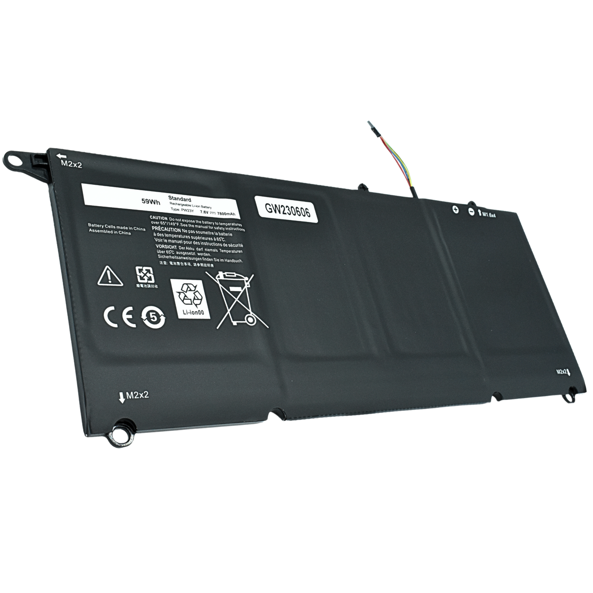 EKDPW23Y Bateria 7.6V para DELL XPS 13 9360 P54G002 13-9360-D1605G 13-9360-D1605T 13-9360-D1609 13-9360-D1609G 13-9360-D1705G Series PW23Y - Tecnología AltérCo