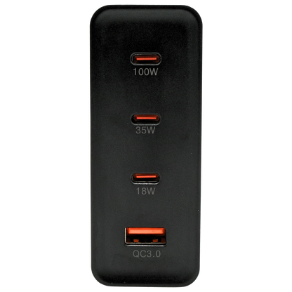 EKG-135W Cargador de Pared GaN PD 135W 4 Puertos (Tipo C 100W / 30W) 2x USB 18W