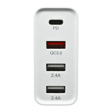EKG-48W Cargador de Pared PD GaN 48W de 4 Puertos 1x Tipo USB C + 3x USB A