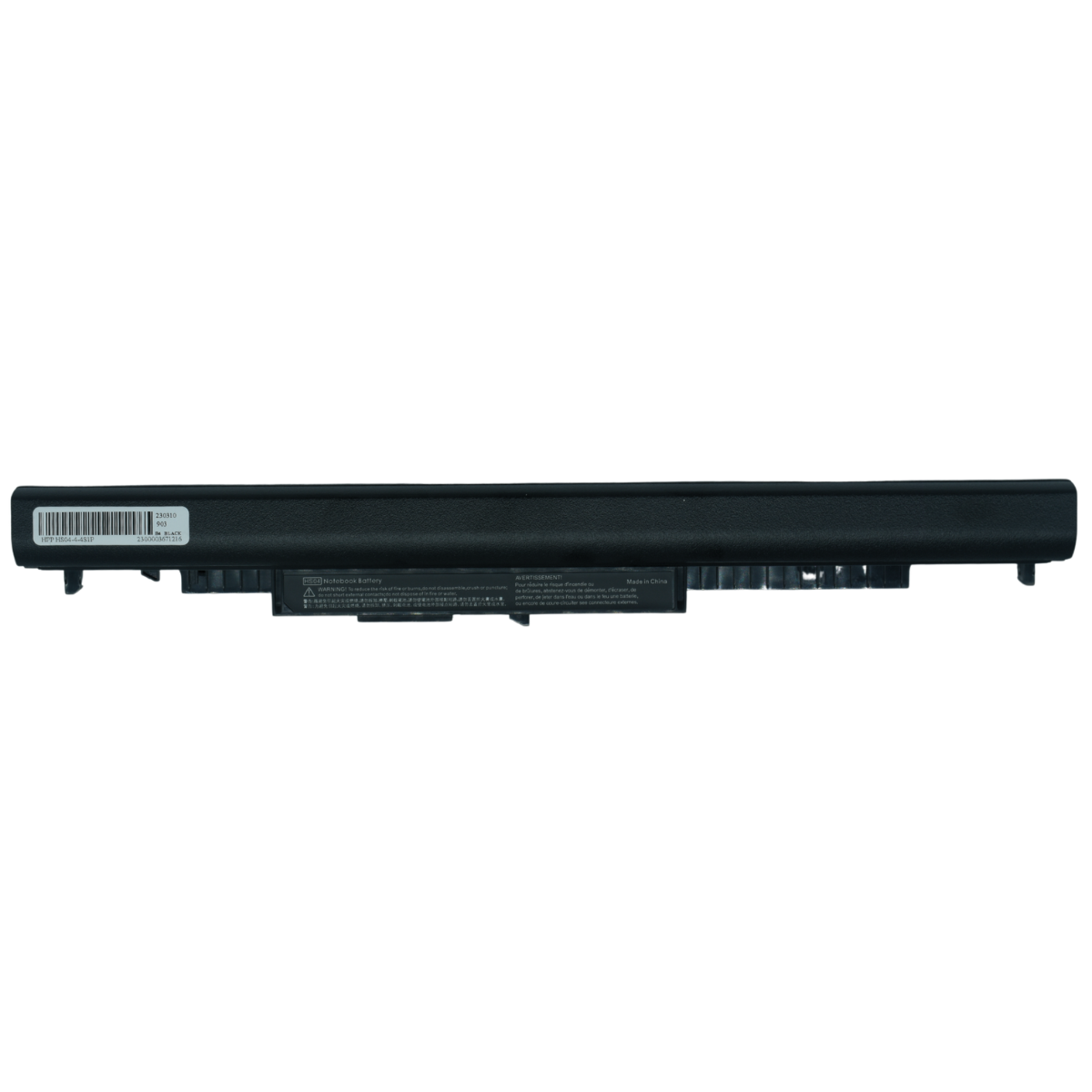 Batería de reemplazo HP modelo EKH250, ángulo lateral mostrando conectores, para modelos 807956-001 y 807957-001.