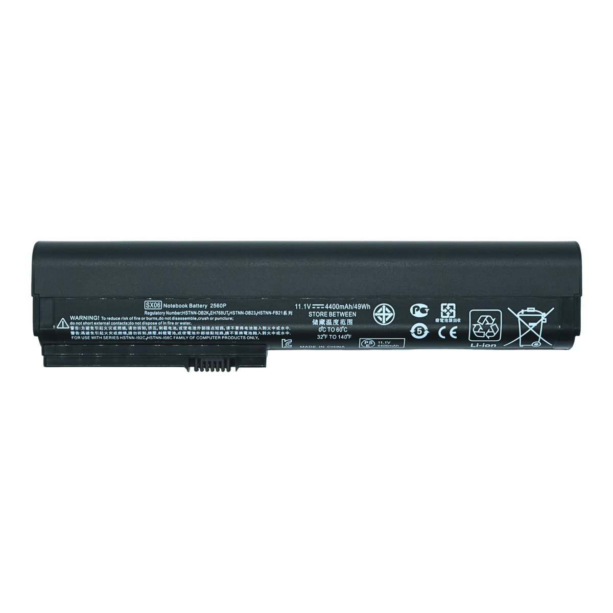 EKH2560 Bateria 6 Celdas HP EliteBook 2560p Series / EliteBook 2570p Series en color Negro - Tecnología AltérCo