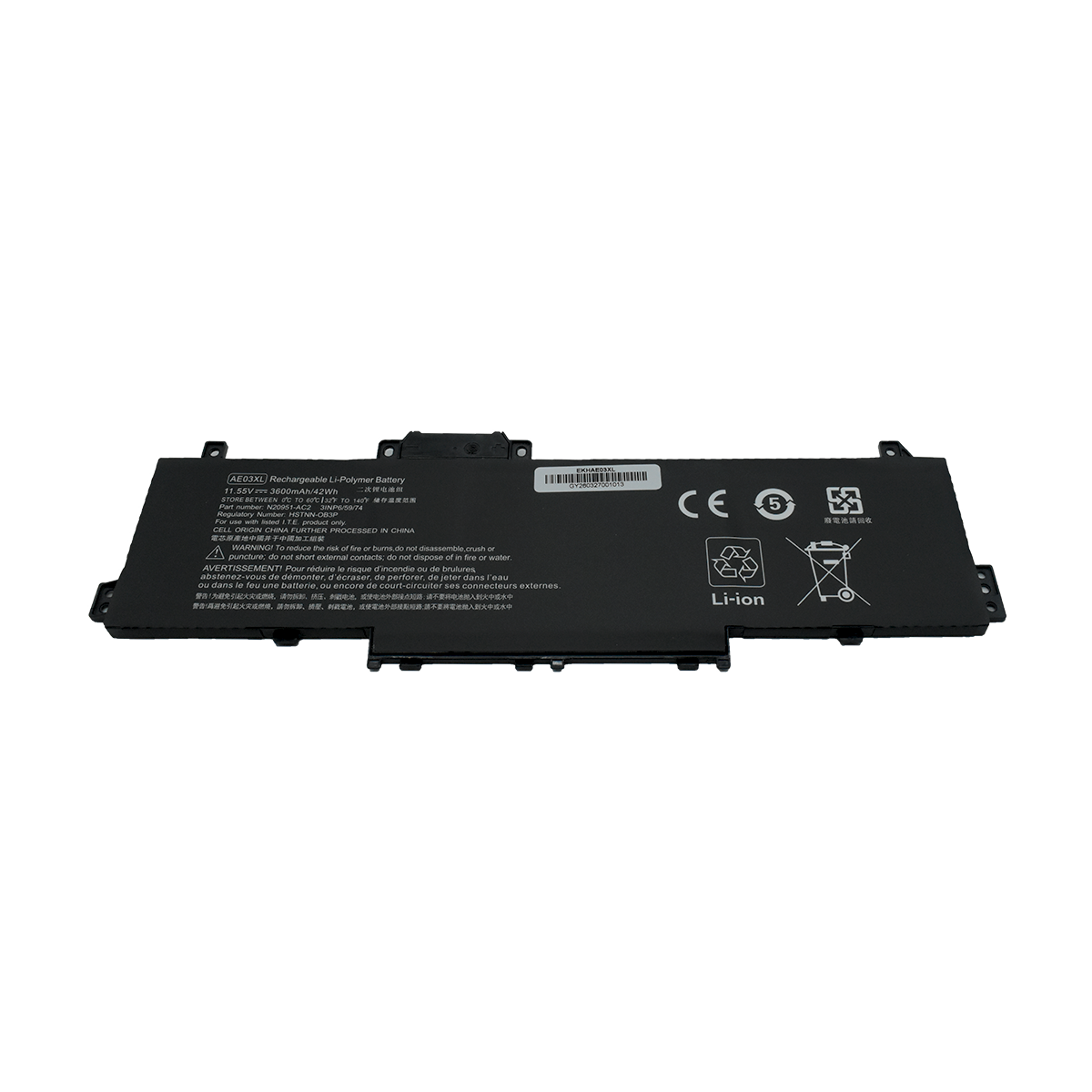 EKHAE03XL Bateria 11.55V 3600mAh para HP 240 G10 245 246 250 255 256 G10 14-EE AE03XL N21969-005 TPN-DB1N - Tecnología AltérCo