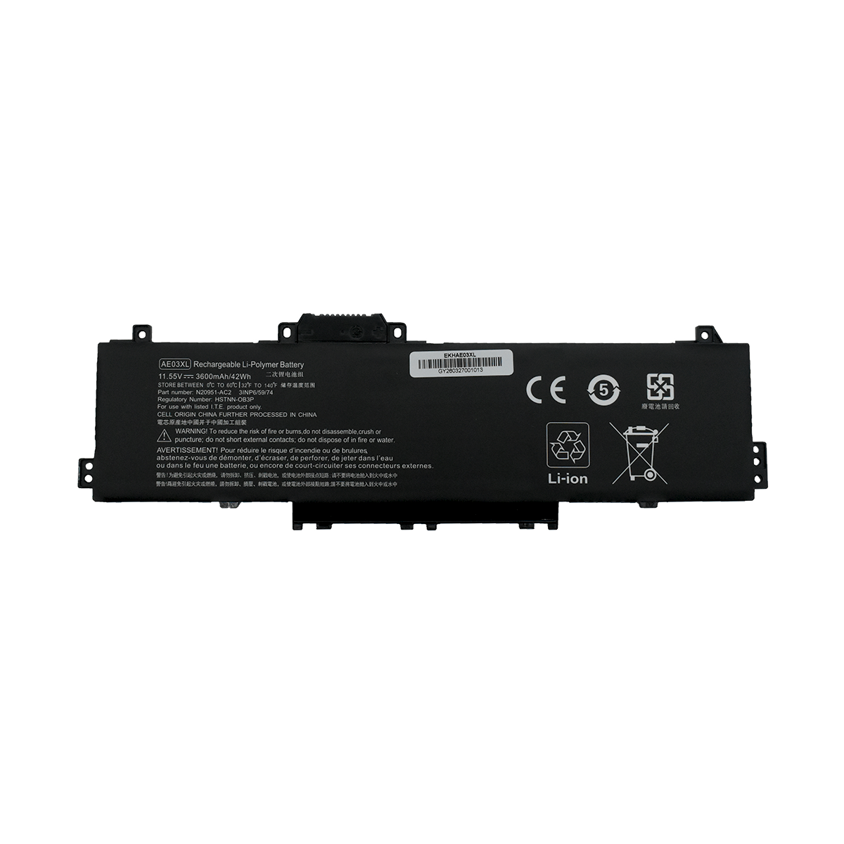 EKHAE03XL Bateria 11.55V 3600mAh para HP 240 G10 245 246 250 255 256 G10 14-EE AE03XL N21969-005 TPN-DB1N - Tecnología AltérCo