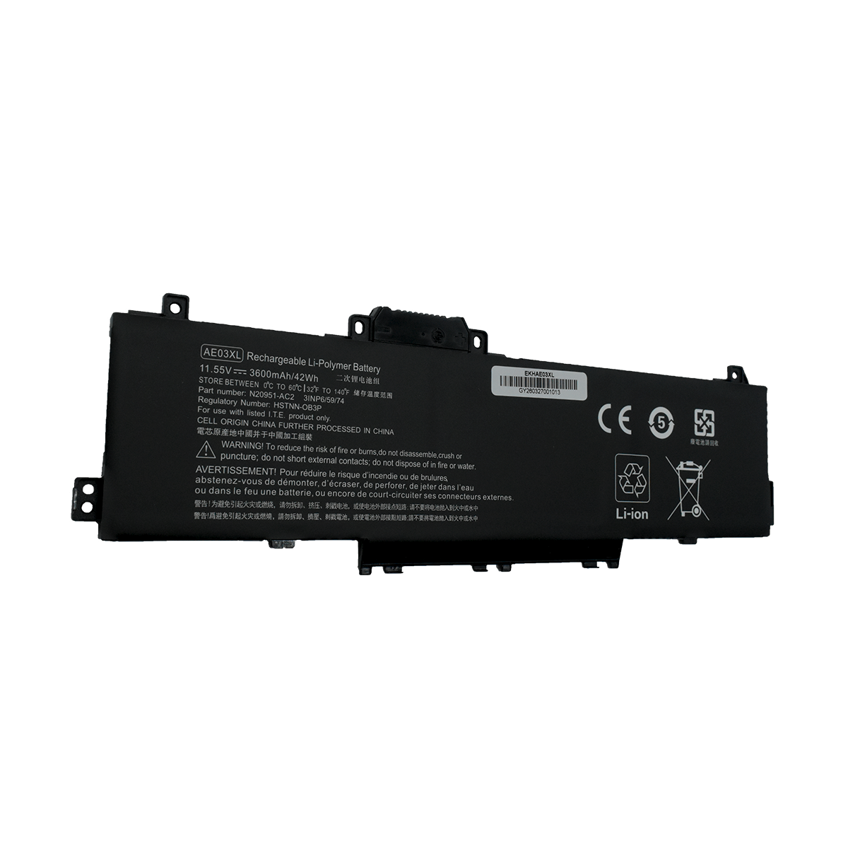EKHAE03XL Bateria 11.55V 3600mAh para HP 240 G10 245 246 250 255 256 G10 14-EE AE03XL N21969-005 TPN-DB1N - Tecnología AltérCo