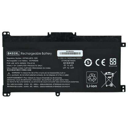 EKHBK03XL Bateria Interna (P) 11.55V para HP Pavilion x360 Convertible PC 14 Series PC 14m Series X360 14-BA000 Series BK03XL - Tecnología AltérCo