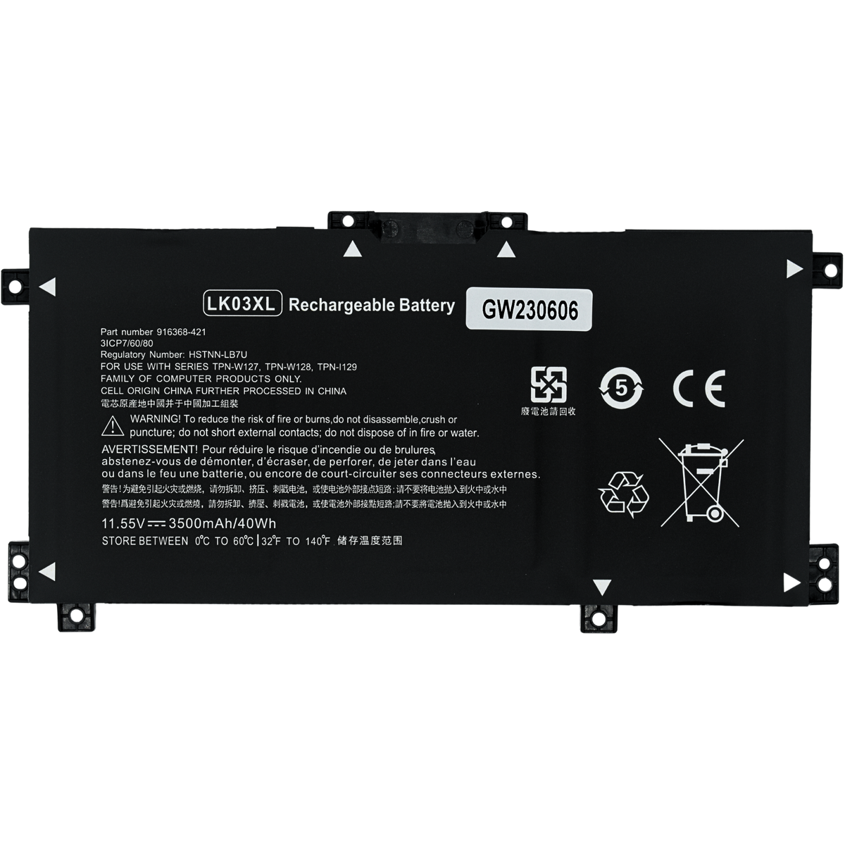 EKHLK03XL Bateria 11.55V para HP HP Envy X360 Convertible 15-BP 15M-BP 15-BQ 15M-BQ 15M-CP 15Z-CP 15-CN 15M-CN 15T-CN LK03XL - Tecnología AltérCo