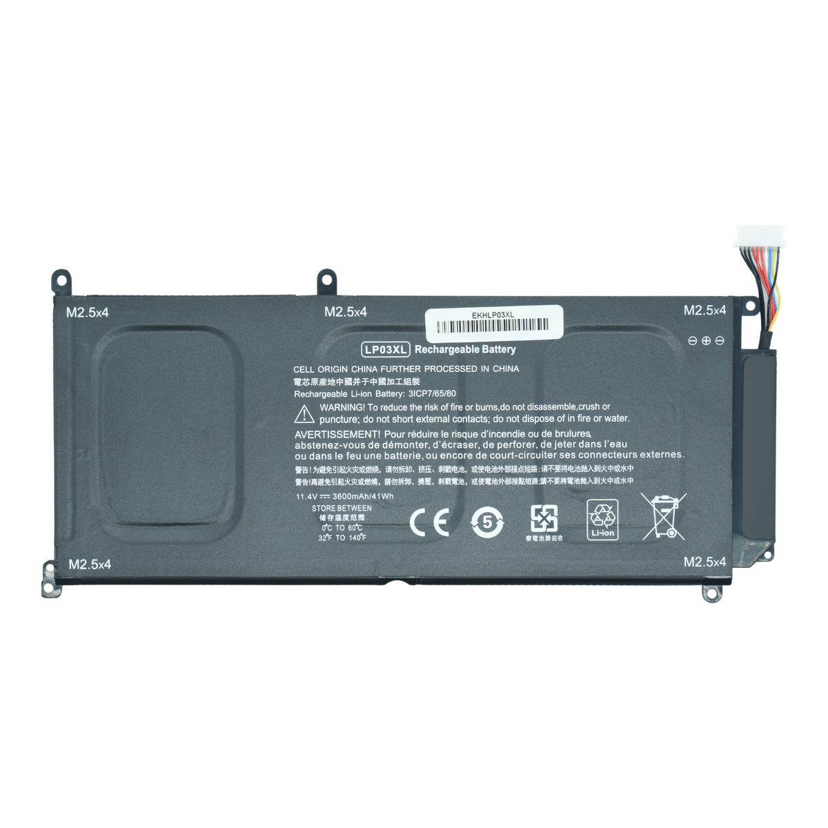 EKHLP03XL Bateria 11.4V para HP Envy M6-P M6-P113DX M6-P013DX Envy 15T-AE 15T-AE000 LP03XL