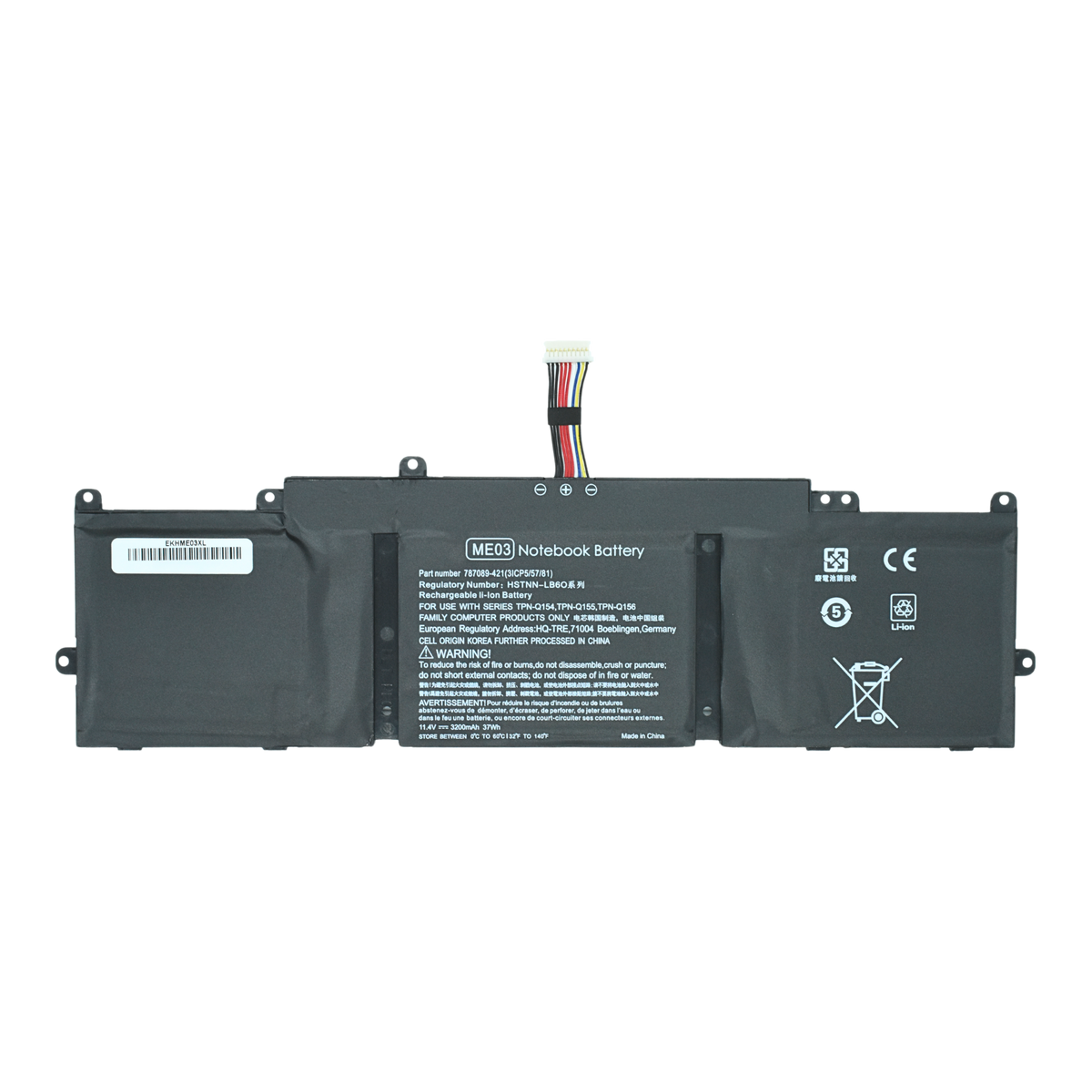 EKHME03XL Bateria Interna (P) 11.4V para HP Stream 11 and Stream 13 Notebook PC Series ME03XL 787521-005 787089-541 - Tecnología AltérCo
