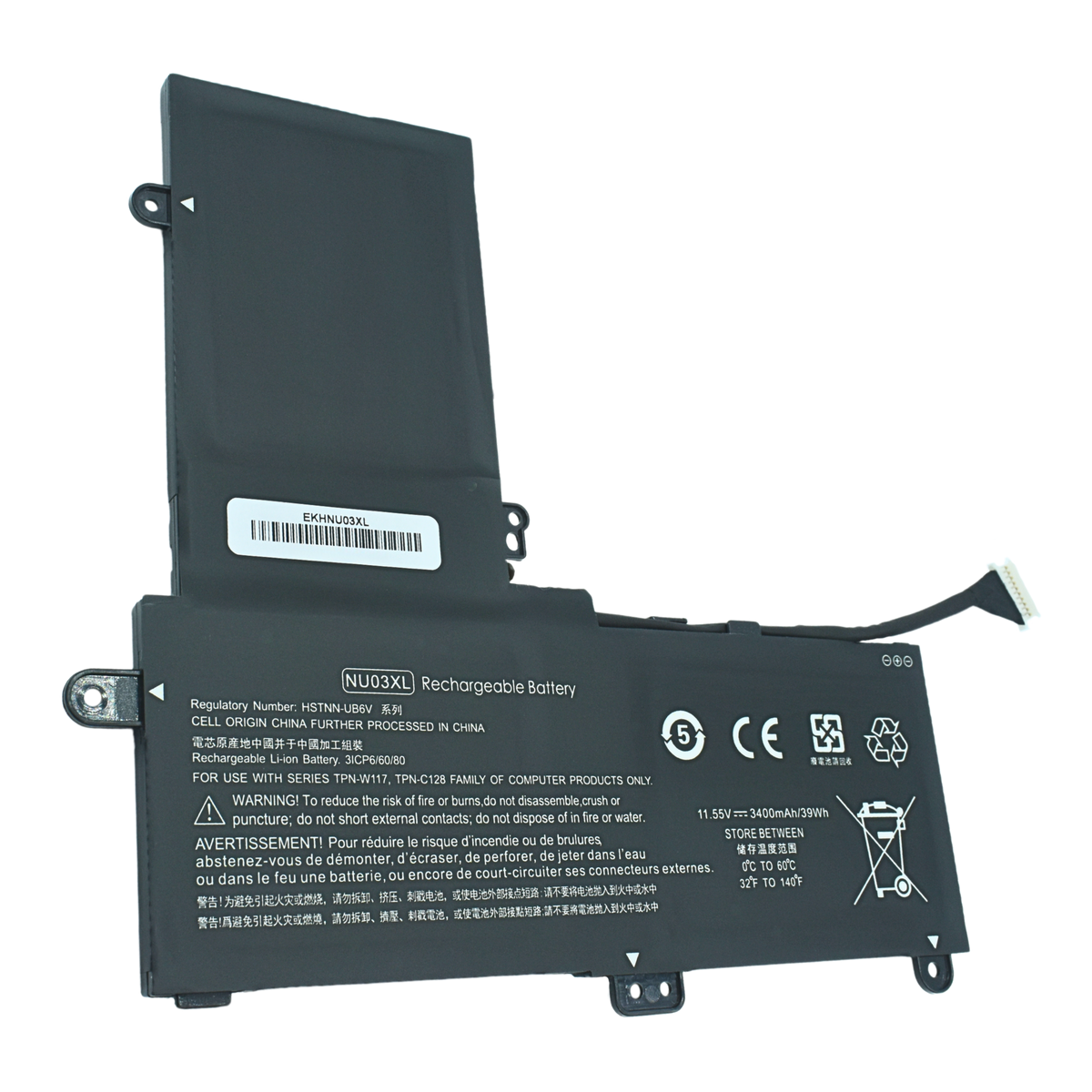 EKHNU03XL Bateria 11.55V para HP Pavilion 11-U001NV Stream 11-ab004ur 11-AB008TU Stream 11-ab003ur NU03XL