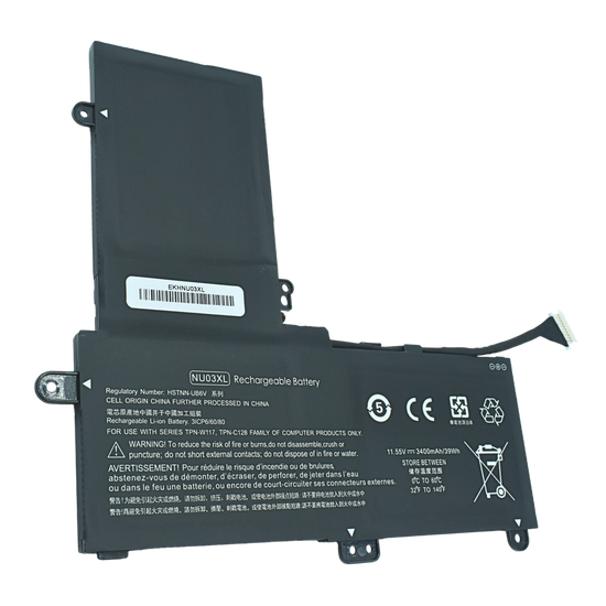 EKHNU03XL Bateria 11.55V para HP Pavilion 11-U001NV Stream 11-ab004ur 11-AB008TU Stream 11-ab003ur NU03XL