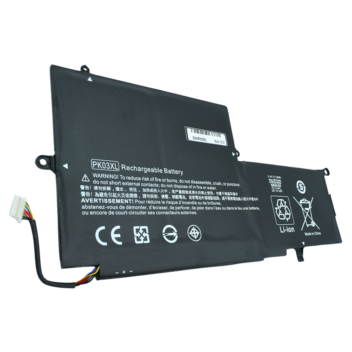 EKHPK03XL Bateria 11.4V para HP Spectre X360 13-4002dx 13-4003dx 13-4005dx 13-4001dx 13-4100dx 13-4101dx 13-4102dx 13-4103dx 13-4110dx 13-4116dx 13-4193dx 13-4125nr 13t-4000 PK03XL - Tecnología AltérCo