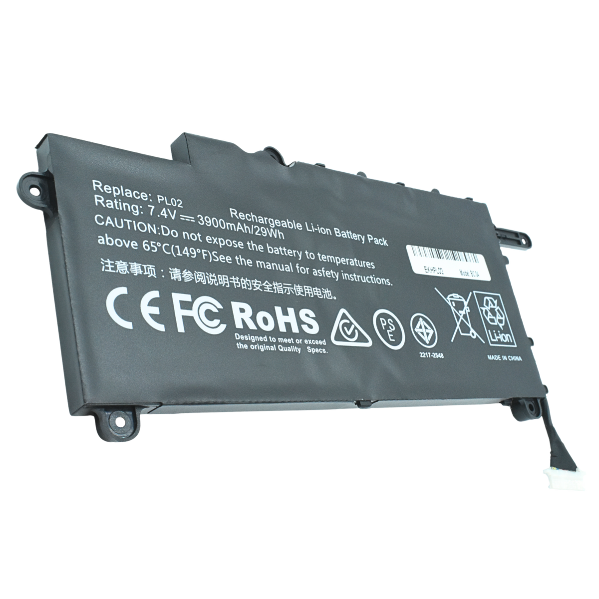 EKHPL02 Bateria Interna (P) 7.6V para HP 11N-X360, 11-N010dx 11-n026br, 11-n010la HSTN-DB6B, 751875-00, PL02XL - Tecnología AltérCo