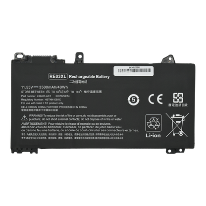 EKHRE03XL Bateria 3.8V para HP ProBook 450 430 440 445 G6 Series RE03XL - Tecnología AltérCo