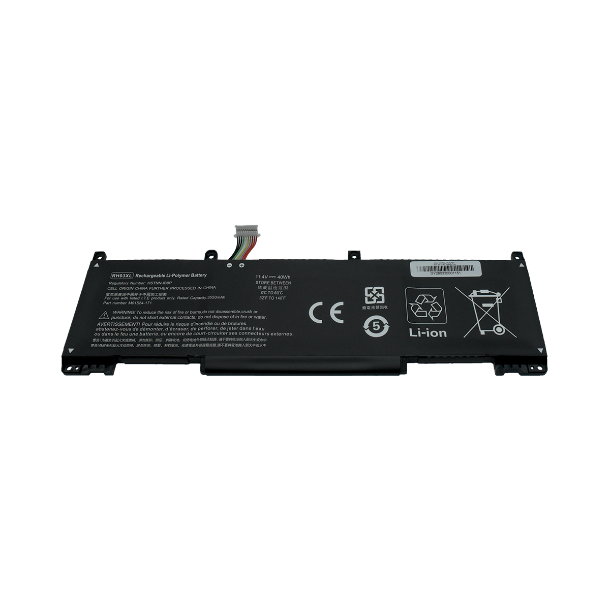EKHRH03XL Bateria 11.4V 3550mAh para HP ProBook 430/440/445/450/455/630/640/650 G8 G9 G10 Series RH03XL, RHO3XL, RH03, RHO3 - Tecnología AltérCo