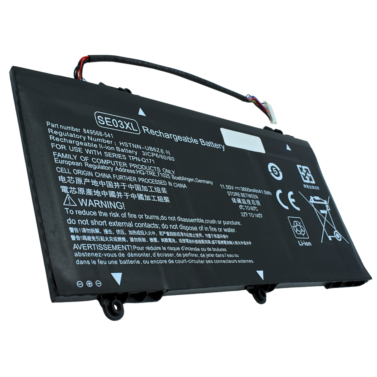 EKHSE03XL Bateria Interna (P) 11.4V para HP Pavilion HP Pavilion 14-AL000 14-AL100  SE03XL TPN-Q171 849568-421 - Tecnología AltérCo