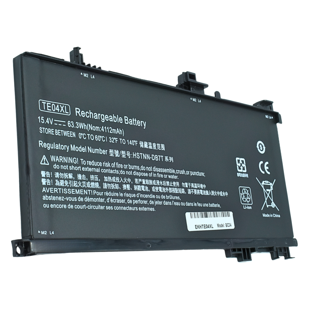 EKHTE04XL Bateria 15.4V para HP Pavilion 15-BC200NB 15-BC260NZ Omen 15-AX200NA AX218TX Series TE04XL - Tecnología AltérCo