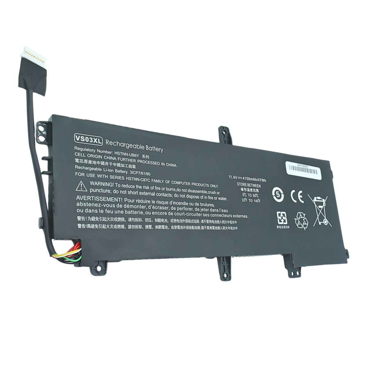 EKHVS03XL Bateria 11.55V  52Wh/4350mAh para HP Envy 15 15-AS series VS03XL - Tecnología AltérCo