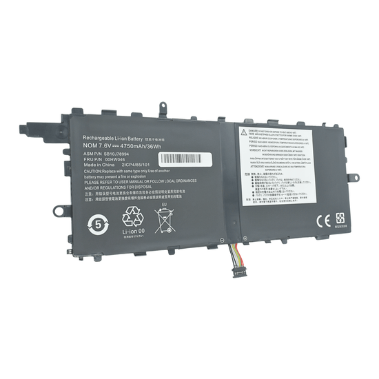 EKI00HW046  Bateria 7.64V para Lenovo ThinkPad X1 Tablet 1st Gen 2016 2rd Gen 2017 Series 00HW045 00HW046