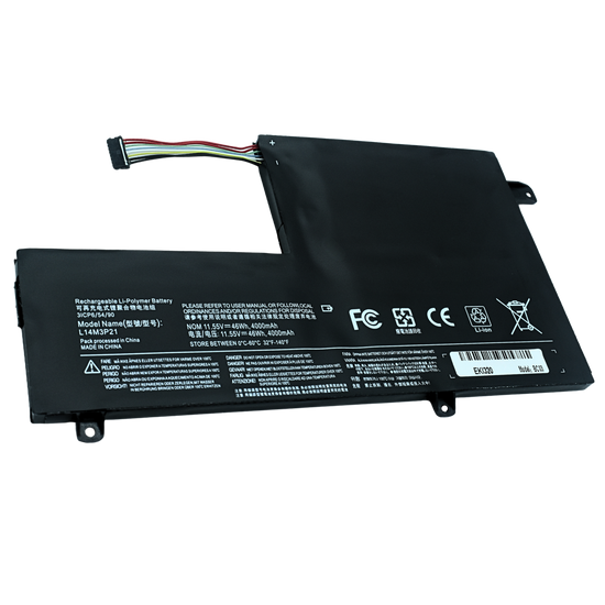EKI320 Bateria 11.55V 46Wh 4000mAh para Lenovo Flex 3-1470 3-1480 14IBD 500-14IHW 500-14ISK 500-15IBD L14M3P21 L14L3P21