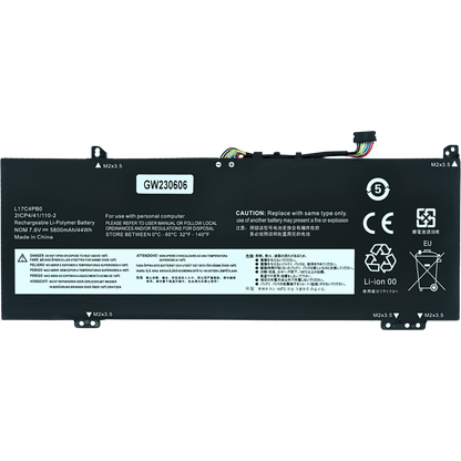 EKIC4PB0 Bateria 7.68V / 45Wh para Lenovo Flex 6-14IKB 6-14IKB-81EM, Flex 6-14ARR 6-14ARR-81HA, IdeaPad 530S L17C4PB0 - Tecnología AltérCo
