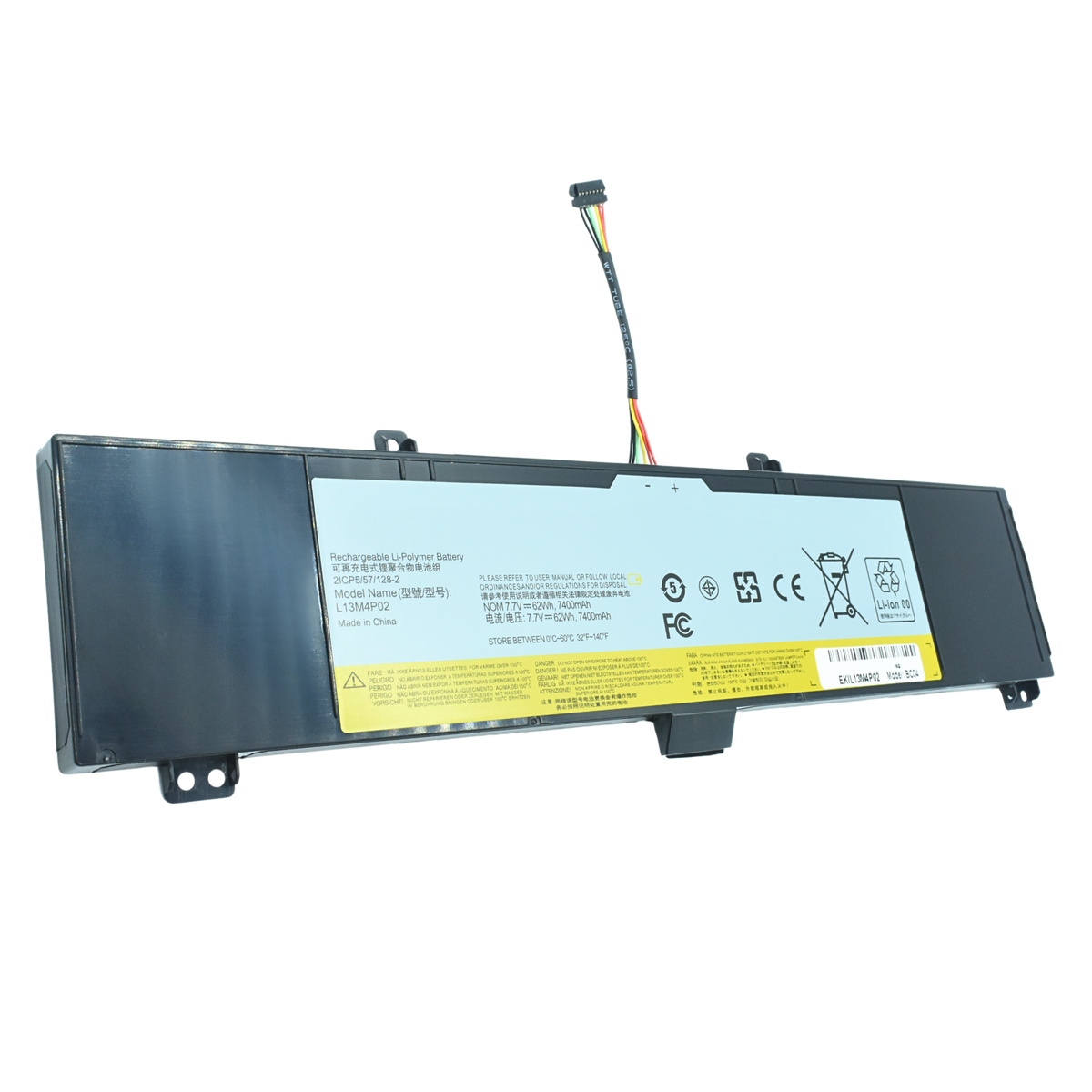 EKIL13M4P02 Bateria 7.4V para Lenovo L13M4P02, L13L4P01, L13N4P01, Y50p-70-ISE Y50-70AM-IFI(R), Y50-70AM-IFI Y50-70AM-ISE