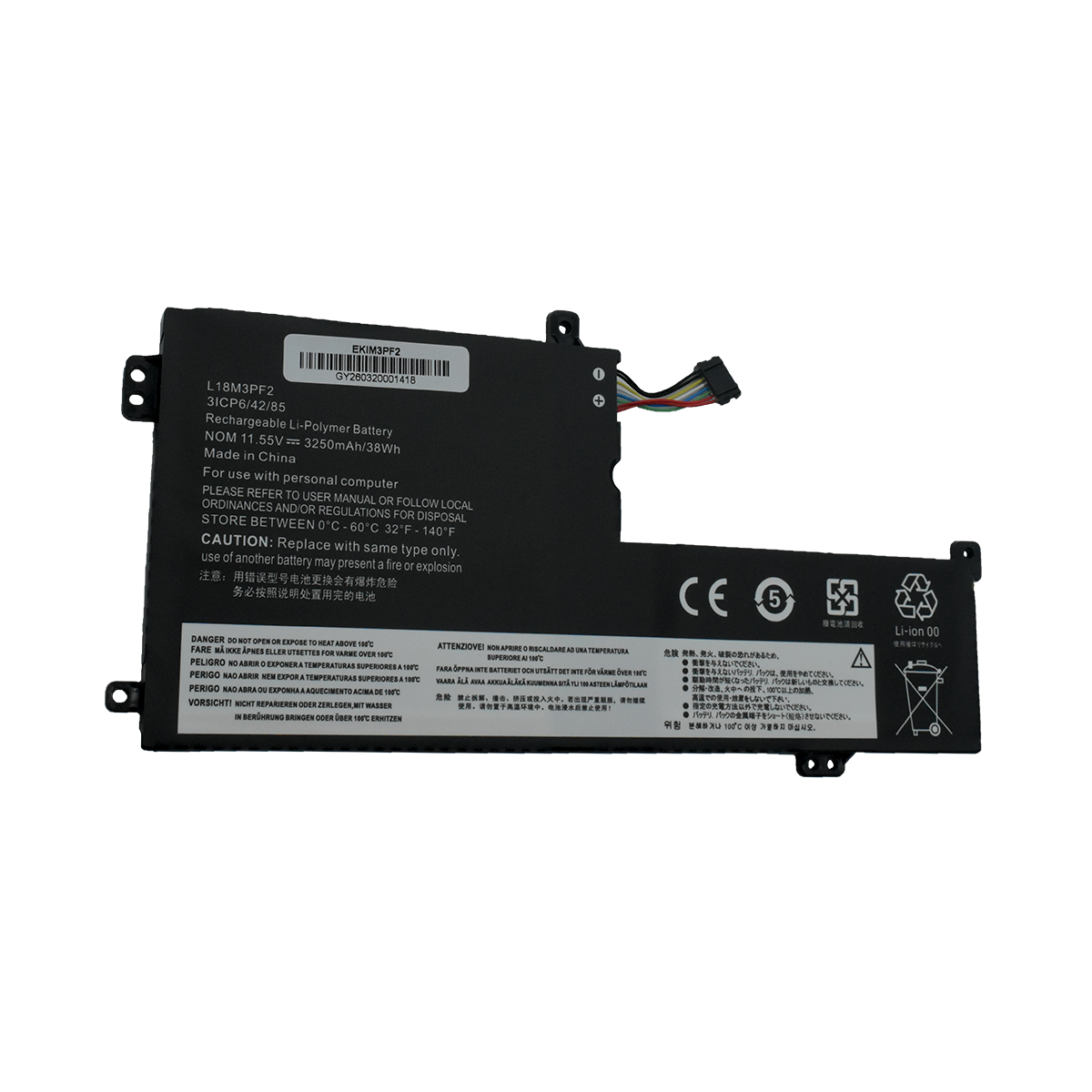 EKIM3PF2 Bateria 11.55V 3250mAh para Lenovo Ideapad L340-15IWL L340-15API Touch L340-17IWL L340-17API Series L18M3PF2 L18L3PF1 - Tecnología AltérCo