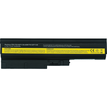 EKIR60E Bateria 6 Celdas para Lenovo ThinkPad R60 R60E R61 R61E R61I T60 T60P 40Y6799 42T4621 - Tecnología AltérCo