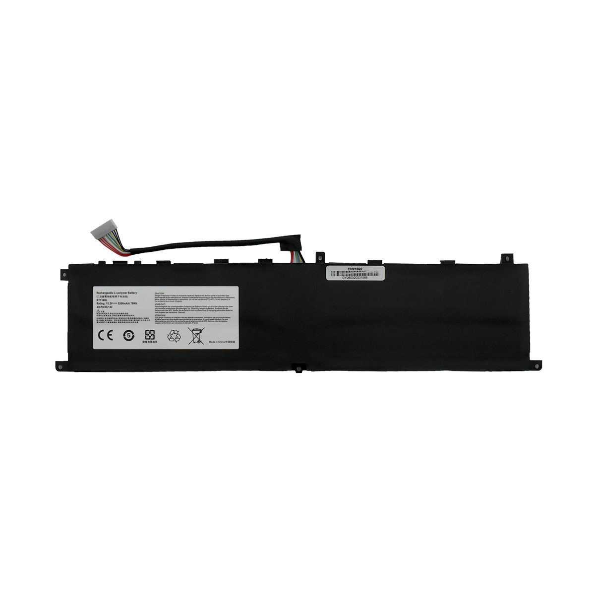 EKM16Q2 Bateria 15.2V 5200mAh para MSI GS65 Stealth Thin for MSL GS75 Stealth Thin for MSI GS60 6QE-054US Series for MSI P65 Creator 8RD-021 8SF 9SE Series BTY-M6L - Tecnología AltérCo