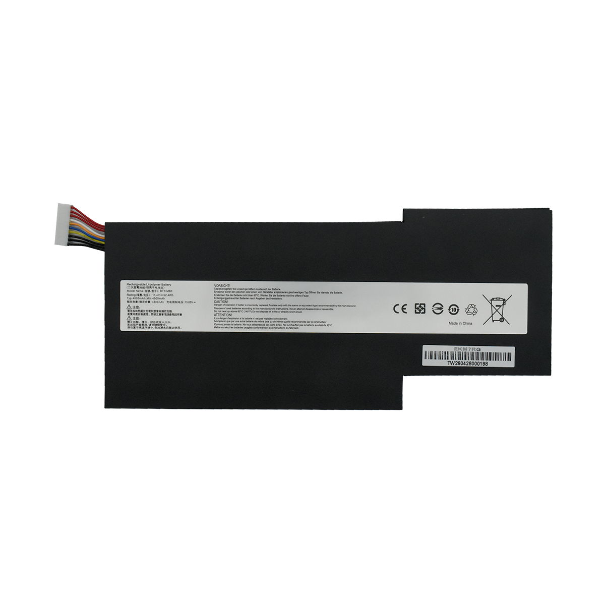 EKM7RG Bateria 15.48V 74Wh para MSI GS65 Stealth Thin for MSL GS75 Stealth Thin for MSI Stealth Pro GF63 GF65 GF75 GS63VR GS73VR 7RG 7RG-005 BTY-M6K MS-16K3 MS-16W1 - Tecnología AltérCo