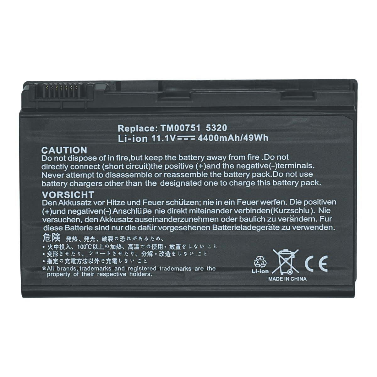 EKR5630 Bateria 10.8V/4400mA para ACER Extensa 5630Z, Extensa 5630ZG, Extensa 7120, Extensa 7420, Extensa 7620Z, TravelMate 5