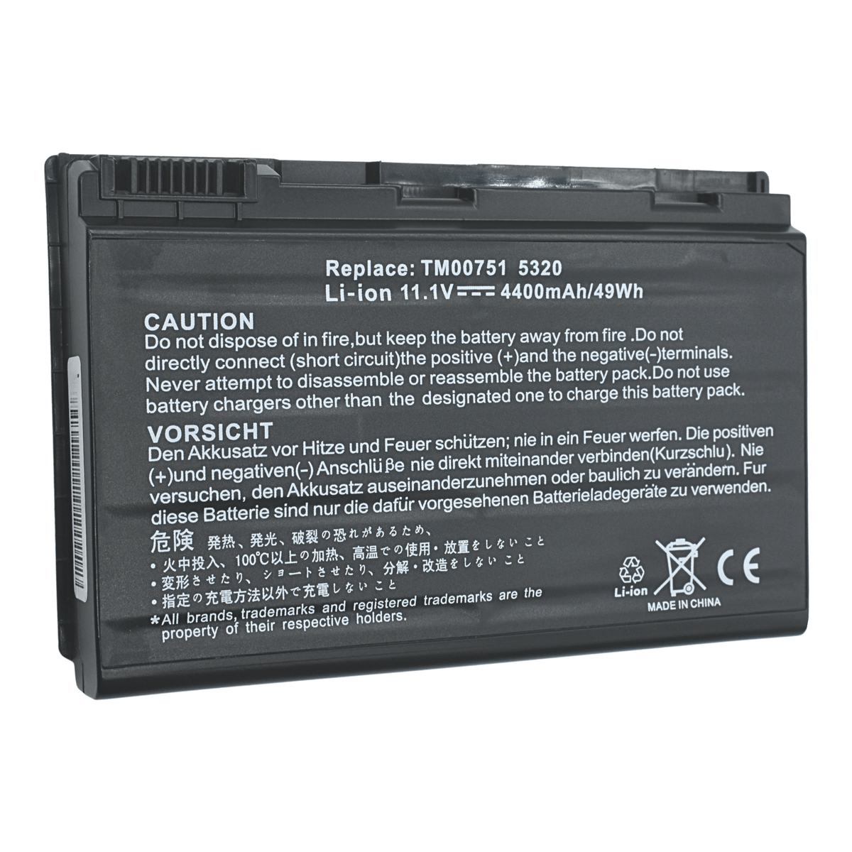 EKR5630 Bateria 10.8V/4400mA para ACER Extensa 5630Z, Extensa 5630ZG, Extensa 7120, Extensa 7420, Extensa 7620Z, TravelMate 5