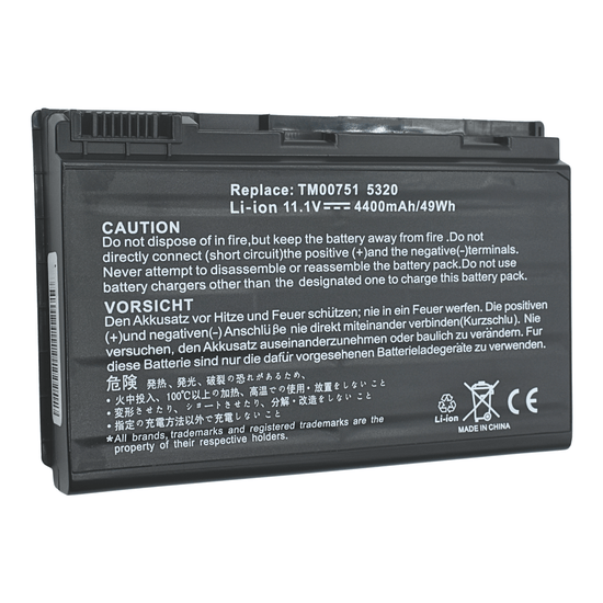 EKR5630 Bateria 10.8V/4400mA para ACER Extensa 5630Z, Extensa 5630ZG, Extensa 7120, Extensa 7420, Extensa 7620Z, TravelMate 5330
