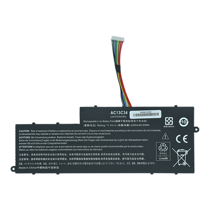 EKRAC13C34 Bateria Interna 11.4V para Acer Aspire V5-122P V5-132 E3-111 E3-112 ES1-111M AC13C34 - Tecnología AltérCo