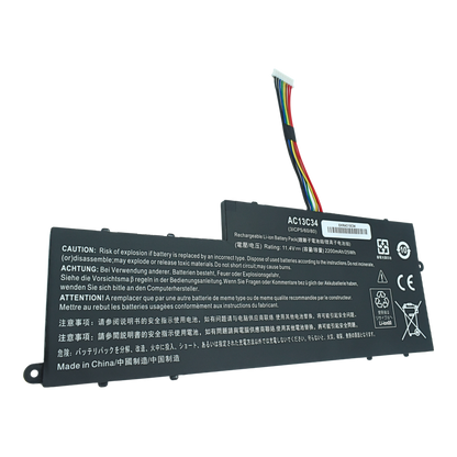 EKRAC13C34 Bateria Interna 11.4V para Acer Aspire V5-122P V5-132 E3-111 E3-112 ES1-111M AC13C34 - Tecnología AltérCo