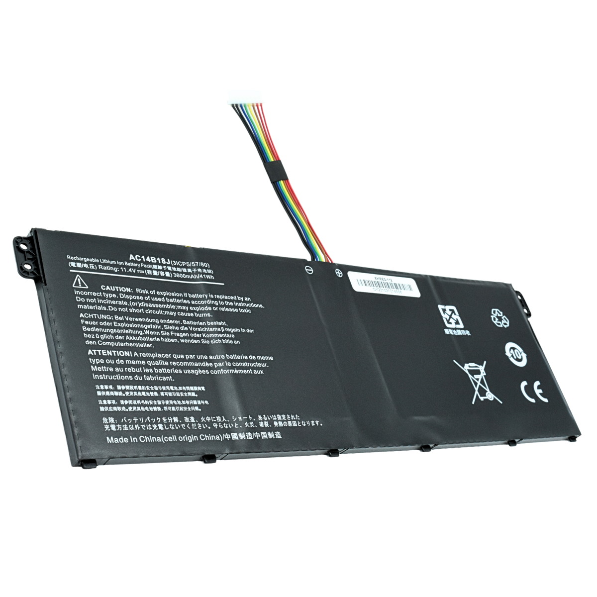 EKRE3-112 Bateria 11.4V para Acer Aspire E3-112M E3-721 E5-771 E5-771G ES1-311 ES1-511 ES1-512 AC14B18J AC14B3K AC14B13J - Tecnología AltérCo