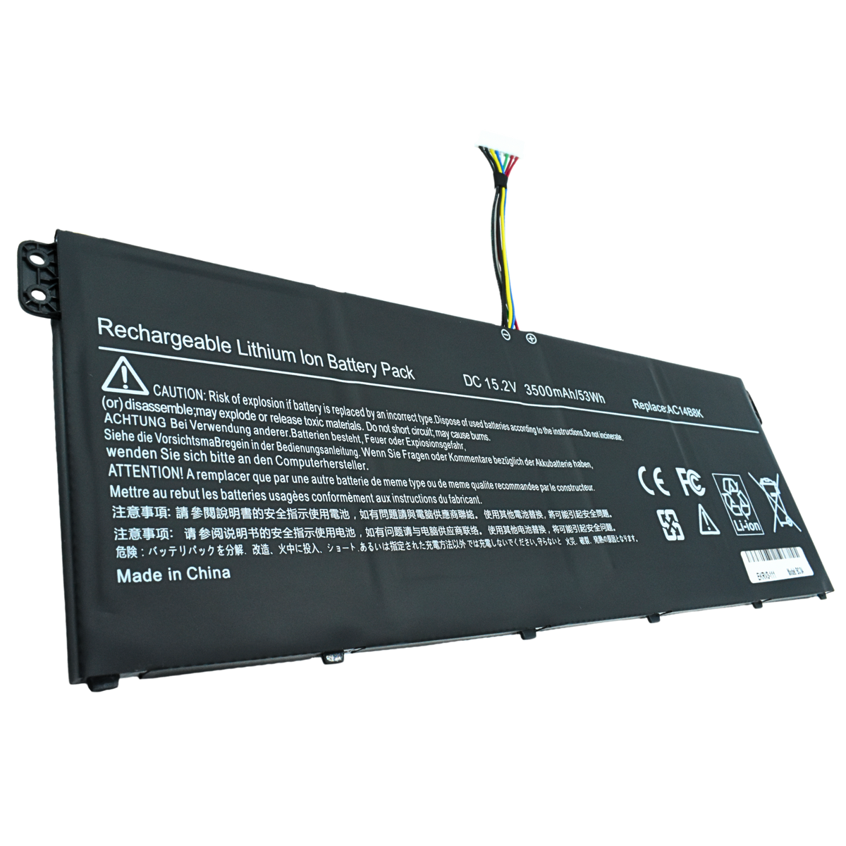 EKRV3-111 Bateria Interna (P) 15.2v para Acer Aspire ES1-511 V3-111 V3-371 V5-132 E5-771G AC14B8K , AC14B3K - Tecnología AltérCo