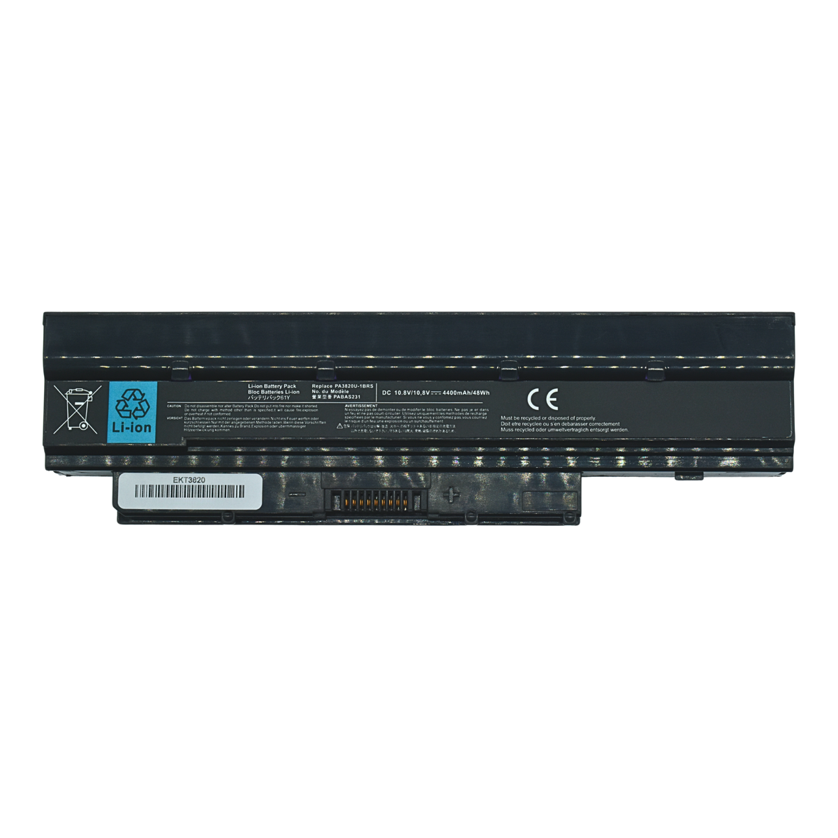 EKT3820 Bateria de 6 Celdas para Toshiba Satellite T215D, Satellite T230 Series - Tecnología AltérCo
