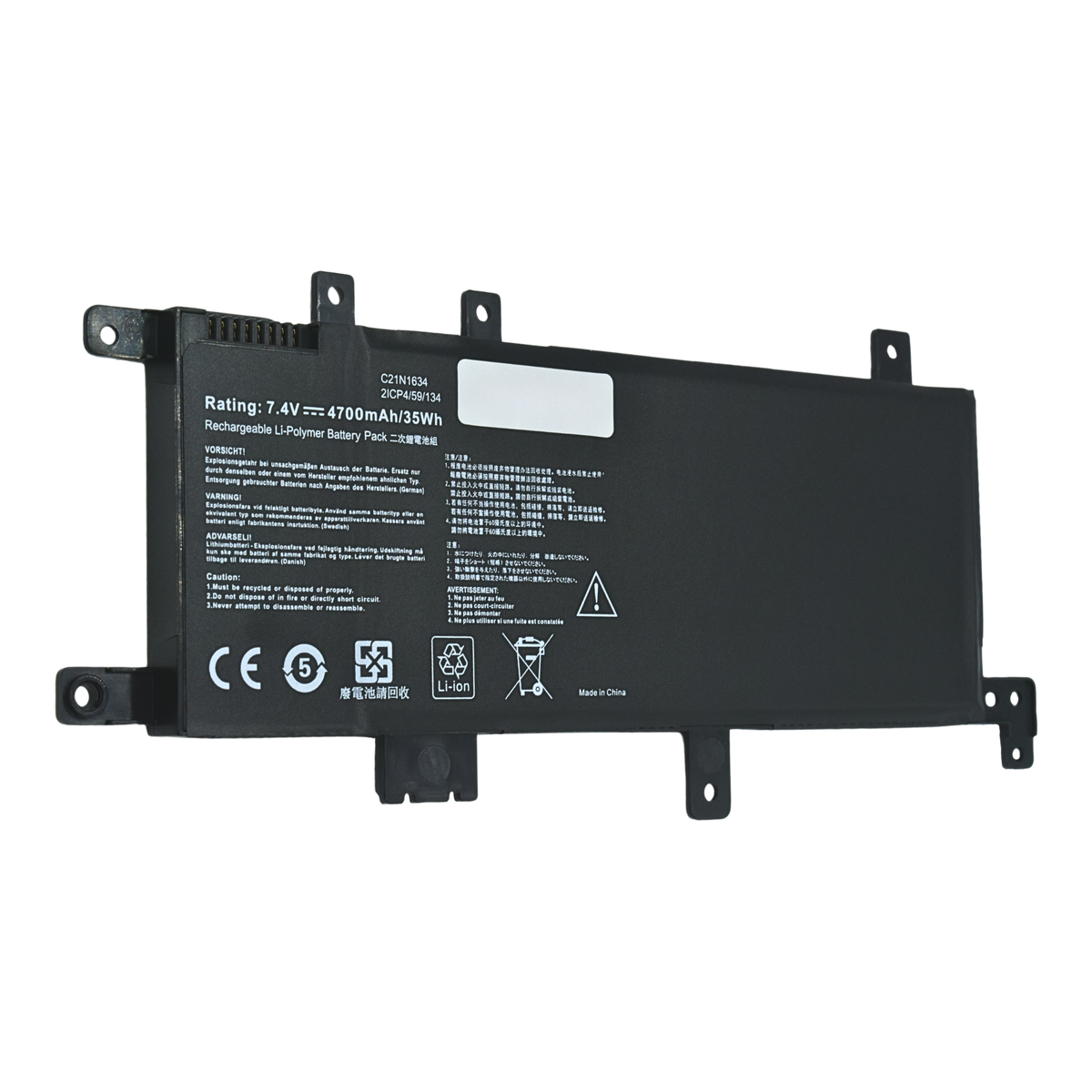 EKUA542 Bateria 7.6V 38Wh para ASUS Vivobook FL5900U R542UR A542U R542UR-GQ378T FL5900L A580UR FL8000U Series C21N1634 - Tecnología AltérCo