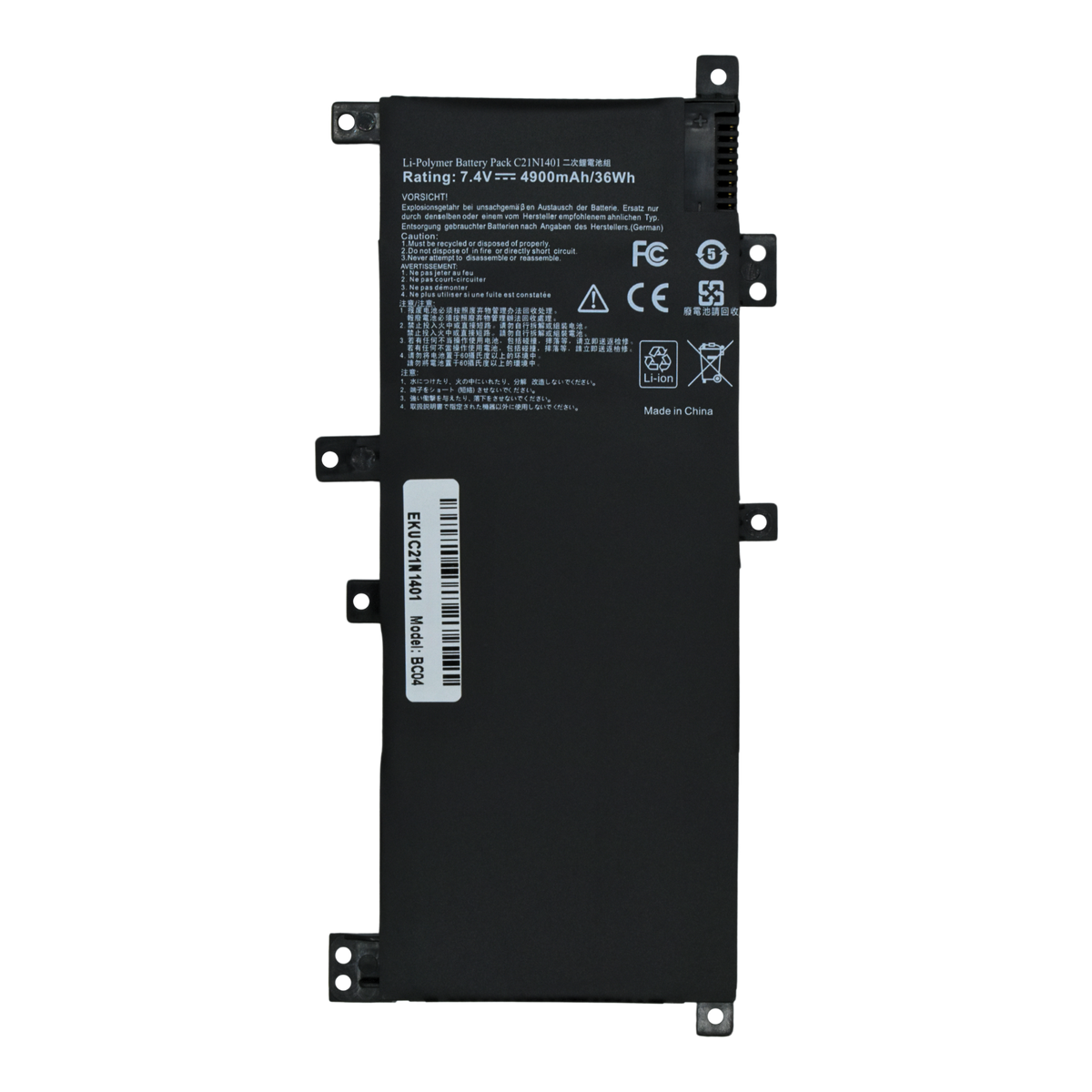 EKUC21N1401 Bateria 7.6V 37Wh para ASUS X455LA X455LA-WX058D Series C21N1401