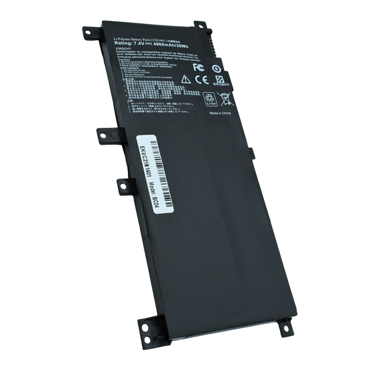 EKUC21N1401 Bateria 7.6V 37Wh para ASUS X455LA X455LA-WX058D Series C21N1401