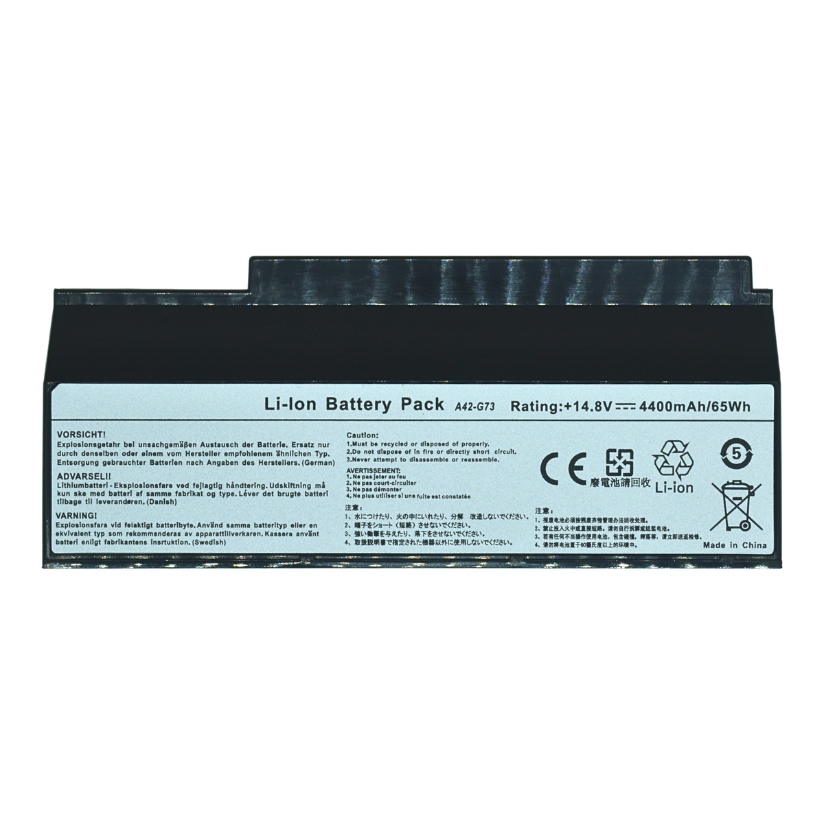 EKUG73 Bateria 14.8V 4400mAh/65Wh para ASUS Asus G73Jw G73SW G73SW G53 G53JQ G53Jw G53SW G53Sx A43-G73 A42-G73