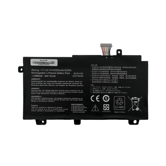 EKUN1726 Bateria 11.4V 4550mAh para ASUS FX86 FX86FE FX86FM FX80 FX80G FX80GD FX80GE FX80GM TUF Gaming B31N1726 - Tecnología AltérCo