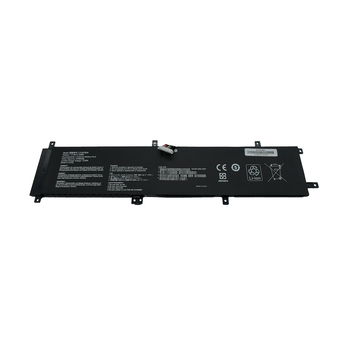 EKUN1834 Bateria 11.1V 4650mAh para Asus ProArt StudioBook 17 H700GV 17 W700G2T Pro 17 H700 C31N1834 - Tecnología AltérCo