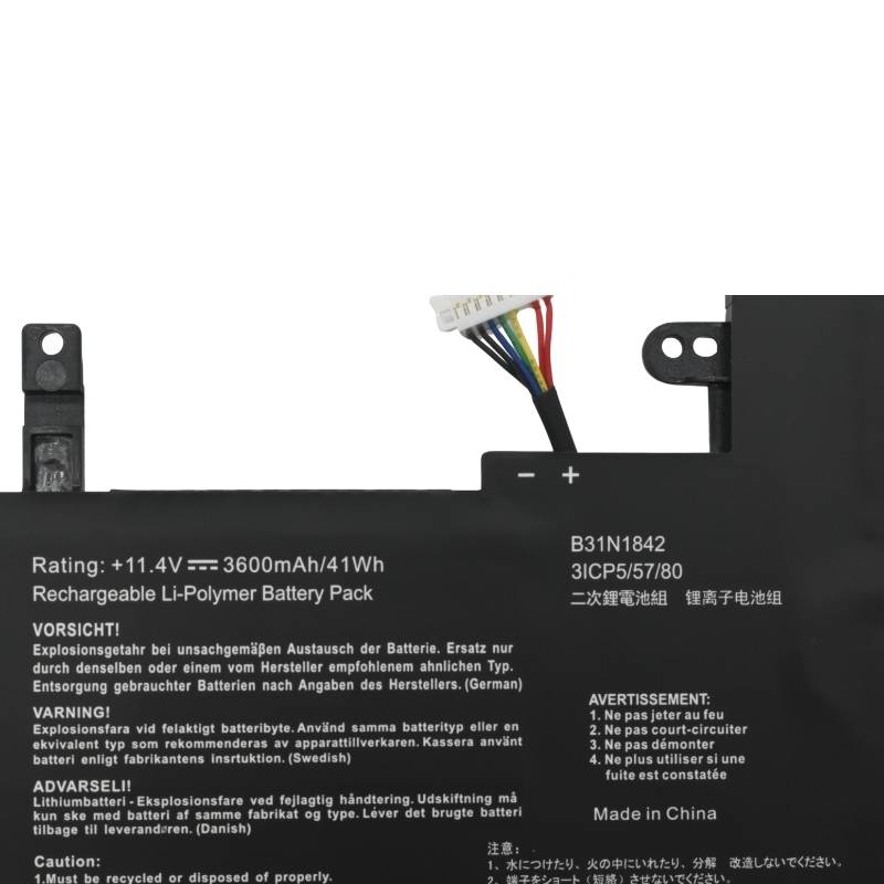 EKUN1842 Bateria 11.4V 3600mAh para ASUS VivoBook S15 X513EA X513EP X513EQ X531F X531FA B31N1842 0B200-03440000