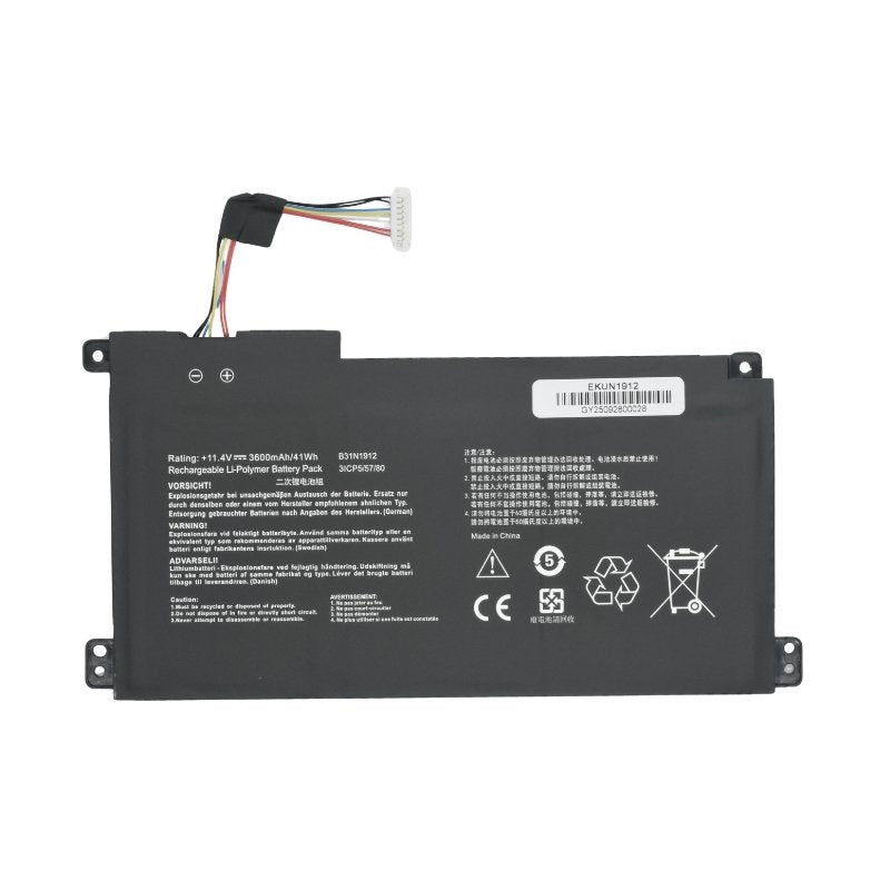 EKUN1912 Bateria 11.4V 3600mAh para ASUS VivoBook asus 14 E410M E410MA L410M L410MA E410KA B31N1912 C31N1912 - Tecnología AltérCo